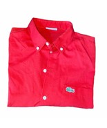 Lacoste Vintage Shirt Short Sleeve Button Down Chest pocket with logo re... - £17.86 GBP