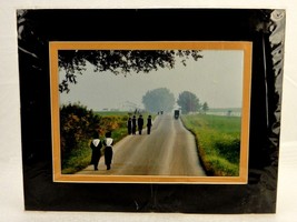 Amish Folk Walking on Road, Matted Photography Print, Wade Wilcox, Vintage Art - £19.54 GBP
