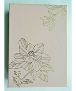 Hallmark Signatue List Notepad Pink &amp; Gold Tone Flowers U82/1150 - £10.41 GBP