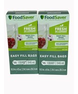 FoodSaver Easy Fill Vacuum Seal Bags 32 Count 1 Quart Size BPA Free For ... - $27.00