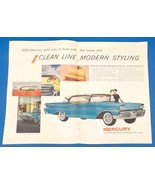 1958 Mercury Montclair 2 Page PRINT AD BX3 - €8,20 EUR