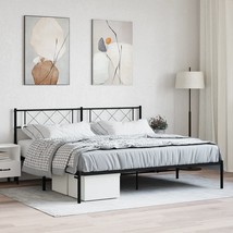  Metal Bed Frame Black Powder-coated steel Double Metal Bed Frame - $210.49