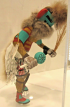 Shirley Nelson Hopi Kachina-Doll Carved Wood Wolf-Man in Plexiglass Case  - $890.01