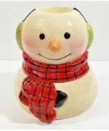 Jan Karon Hallmark Holiday Snowman Votive Candle Holder 7&quot; x 6&quot; Base - £11.01 GBP