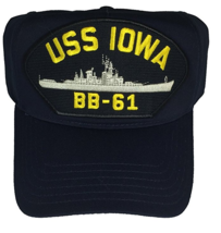 USS IOWA BB-61 HAT CAP USN NAVY SHIP BATTLESHIP GREY GHOST BIG STICK KOR... - £17.95 GBP
