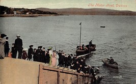 Dunoon Scotland Uk~The Motor Boat At DOCK~1910s Postcrd - £9.55 GBP