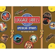 American Byways Travel Luggage Label Stickers Road Trips Scrapbook Collect 20-Pc - £22.14 GBP