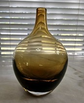 Vintage Amber Glass Vase - $22.44