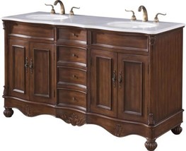 Vanity Cabinet Sink WINDSOR Traditional Antique Oval Turned Bun Feet Double - £2,757.86 GBP