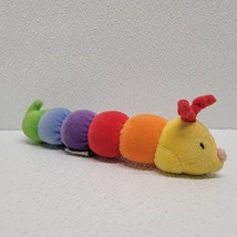 Baby Gund Mini Tinkle Crinkle Stuffed Plush Worm Caterpillar Rattle Rainbow 7.5&quot; - £35.53 GBP