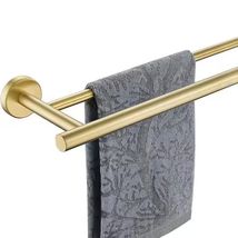 BWE Double Bath Towel Bar 24 in. Stainless Steel Rack Holder Brushed Wal... - $28.18