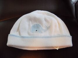 JANIE &amp; JACK WHITE WHALE SWEATER KNIT HAT 3/6 MONTHS NEW LAST ONE HTF - $18.00