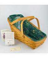 Longaberger 1995 Large Vegetable Basket 15202 With Protector and Liner, ... - £30.53 GBP