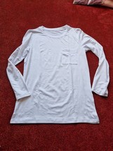 Ladies Smeng White Long Sleeved T-shirt Small - $9.54