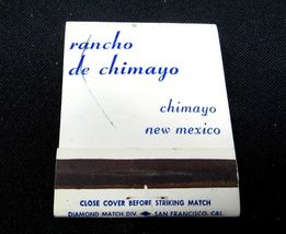 Rancho de Chimayo Restaurant New Mexico Matchbook Cover Flat Folder - $14.84