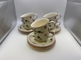 Set of 6 Villeroy &amp; Boch PETITE FLEUR Cups and Saucers - $1,659.75 MXN