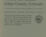 Geology of the Wood and East Calhoun Mines, Central City District, Colorado - $11.95
