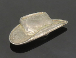 SOUTHWESTERN 925 Silver - Vintage Shiny Cowboy Hat Button Cover - TR3040 - £43.32 GBP