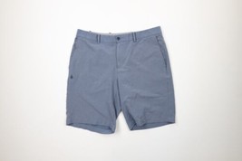 Nike Golf Mens 35 Distressed Flat Front Stretch Tech Chambray Chino Shorts Blue - £23.32 GBP