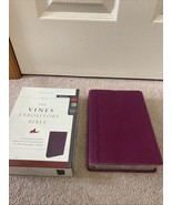 NKJV VINES EXPOSITORY BIBLE LARGE PRINT PLUM LEATHER SOFT - €26,22 EUR