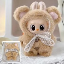 Adorable Bear Costume and Feather Hat for Labubu, Kawaii Bear Hat and Bo... - $16.72