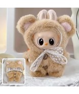 Adorable Bear Costume and Feather Hat for Labubu, Kawaii Bear Hat and Bo... - $311.66 MXN