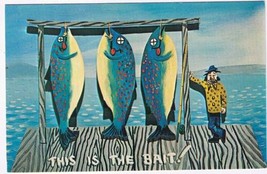 Ontario Postcard Parry Sound District Fish Bait  - $2.18