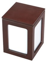 Small/Keepsake Brown Wood 80 Cubic Inches Funeral Cremation Urn with Photo Frame - £126.40 GBP