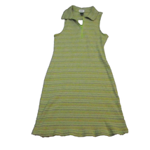 Wild Fable Shirt Dress Womens Medium Green Striped Sleeveless Casual Kne... - $18.01