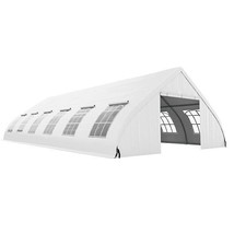 20 x 40 FT Peach Shaped Party Tent Wedding Canopy with Zipper Doors-Whit... - $27,737.66 MXN