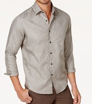 Tasso Elba Men s Paisley Jacquard Shirt , Color: Taupe Combo ,Small - £19.71 GBP