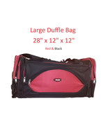 28&quot; Red &amp; Black Duffle Bag Gym Bag - Travel Bag - Carry-On Bag - Overnig... - £30.42 GBP