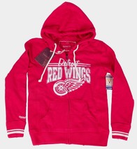 Mitchell &amp; Ness Womens Distressed Vintage Detroit Hockey Red Wings Hoodi... - $59.24