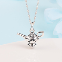 Sterling Silver Disney Aladdin Magic Lamp Pendant Collier Necklace Chain 45CM - £21.08 GBP