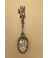 Antique Dutch Silver Serving Spoon Repousse 8” - $135.00