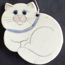 Cute Hand Crafted Ceramic Kitty Cat Ornament – Two Sided – VGC – COLLECT... - $8.90
