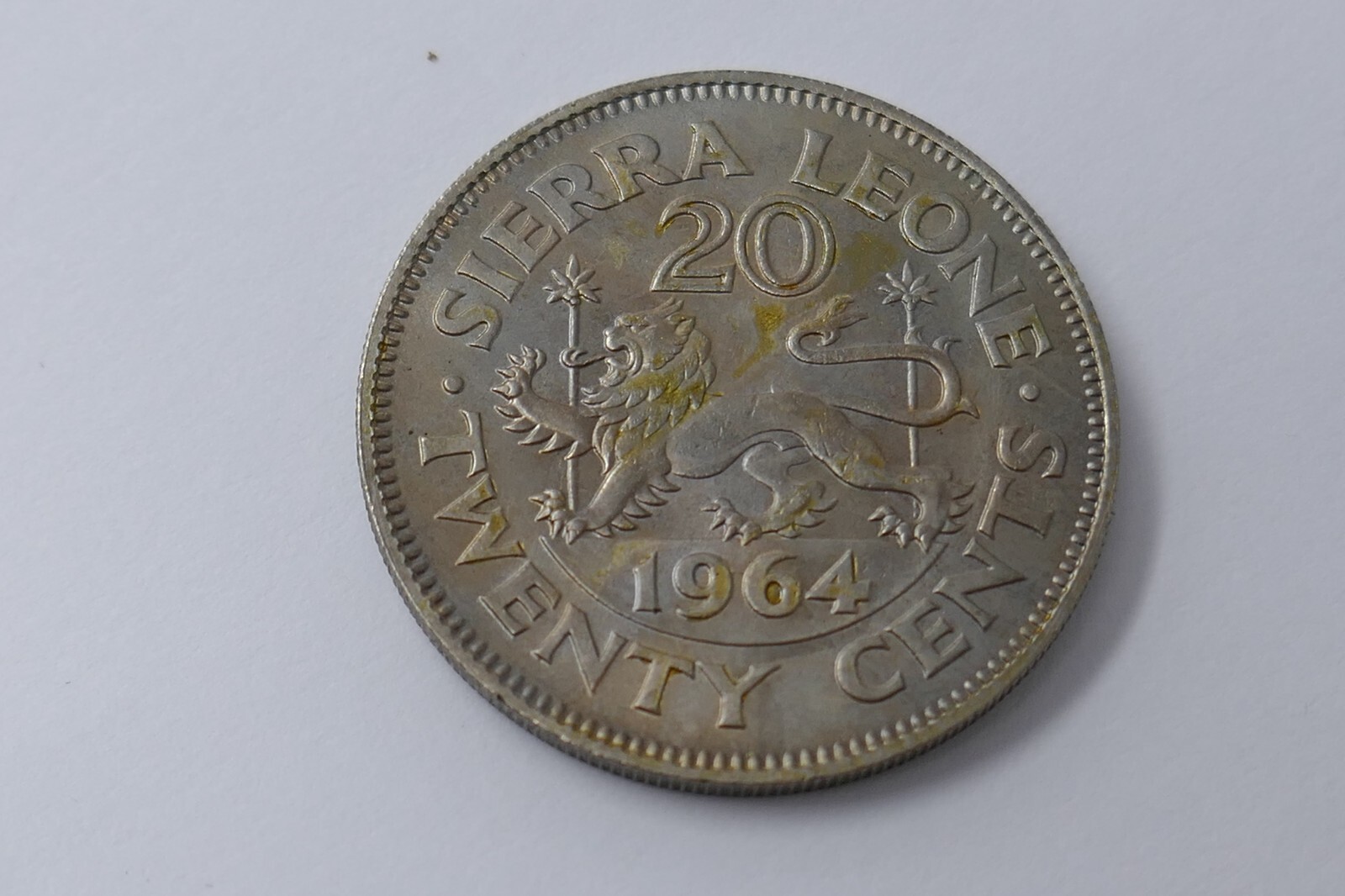 Sierra Leone 1964 Sir Milton Margai 20 Cents Copper Nickel Coin Item image 6