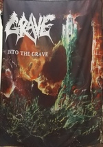 GRAVE Into the Grave FLAG CLOTH POSTER BANNER CD DEATH METAL - $20.00