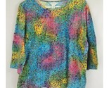 Christopher &amp; Banks Petite Colorful Animal Print Embellished Shirt Size ... - $12.60