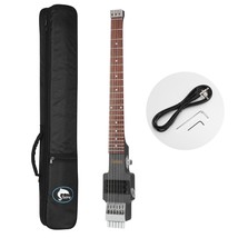 Electric Travel Headless Guitar With Tremolo Black Color Canadian Maple Body - £132.38 GBP