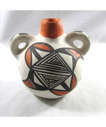 Acoma Water Canteen Jug Pot Vintage SW Pottery 4&quot; Handmade OOAK New Mexi... - $141.56