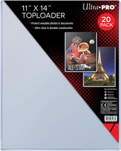 11&quot; X 14&quot; Toploader 20Ct Holds cards photos or other collectibles clean and safe - £37.76 GBP