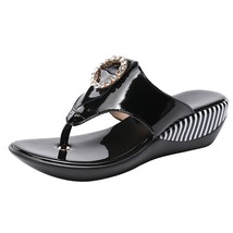 Women Shoes Summer Leather Beach Sandals Wee Platform Slippers Flip Flops For Wo - £44.54 GBP