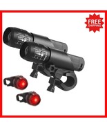 Compact 2-Pack Bike Lights - 800 Lumens with Adjustable Modes &amp; Mount In... - $38.60