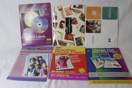 LOT OF 6 photo paper 8.5x11 Glossy, Printable Greeting Cards, CD/DVD Labels Mix - £13.31 GBP