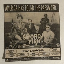 Sword Fish Movie Print Ad John Travolta Hugh Jackman Halle Barry TPA5 - £4.66 GBP