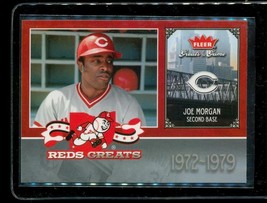 2006 Fleer Greats Of The Game Baseball Card CIN-JM Joe Morgan Reds 1972-1979 - £8.70 GBP