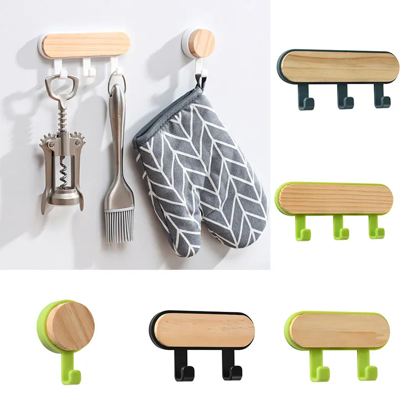 House Home Hat Scarf Storage Organizer Wood Key Holder Strong Key Ring Rack Phon - £20.29 GBP