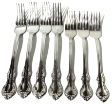 (4) Dinner (3) Salad Forks CAMDEN Wallace 18/10 Glossy Stainless Flatware - £23.34 GBP