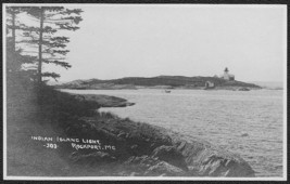 Rockport, Maine Pre-1920 RPPC - Indian Island Lighthouse Real Photo Postcard - £15.78 GBP
